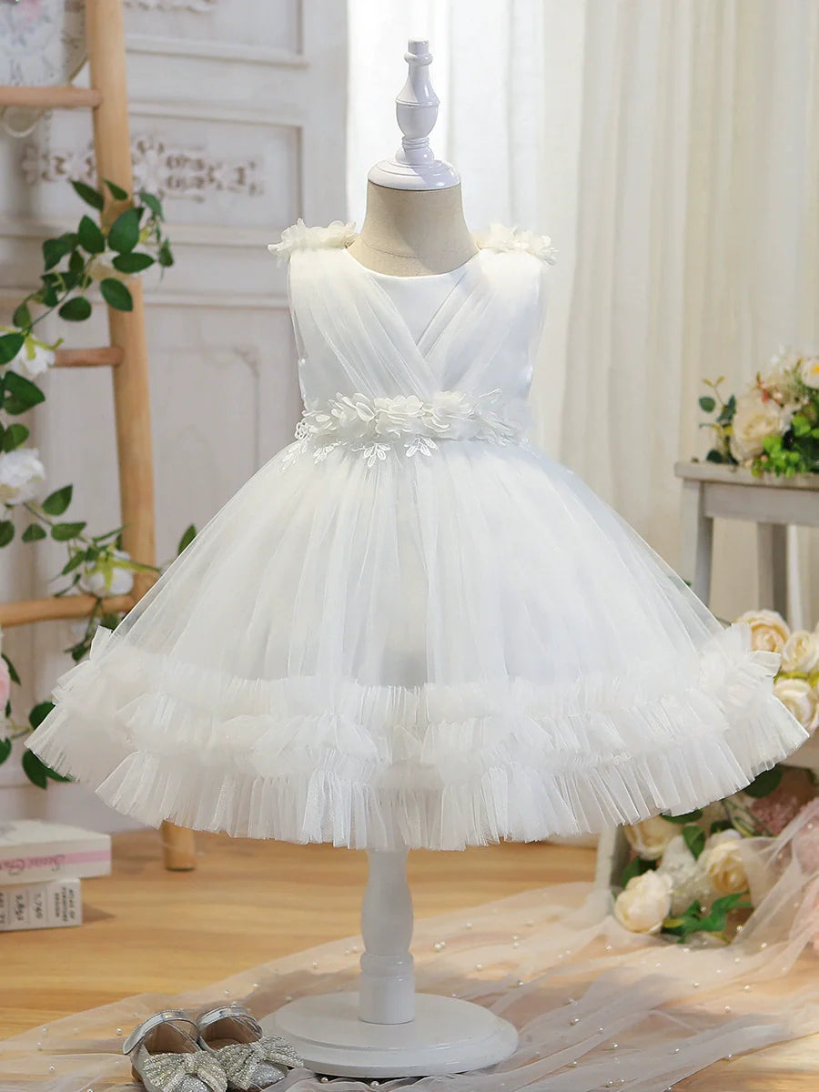 Flower Tulle Children's Party Dress