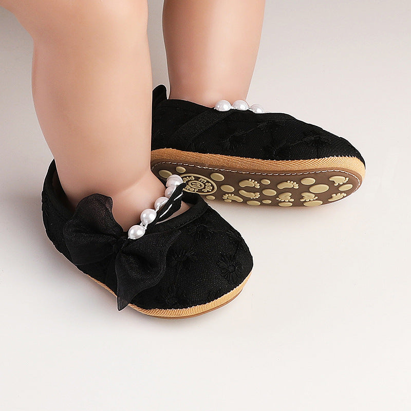 Girls' Pearl and Flower Shoes