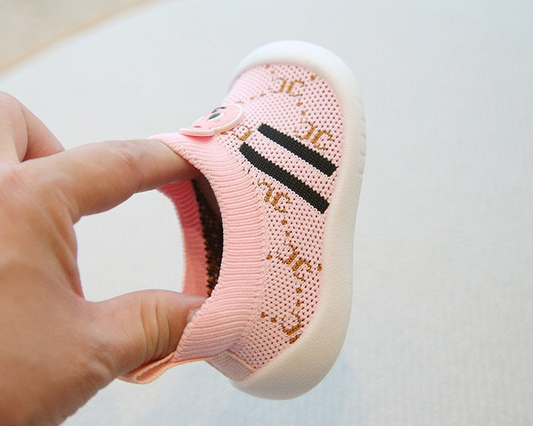 Sneakers per bambini con suola morbida e design a coniglio