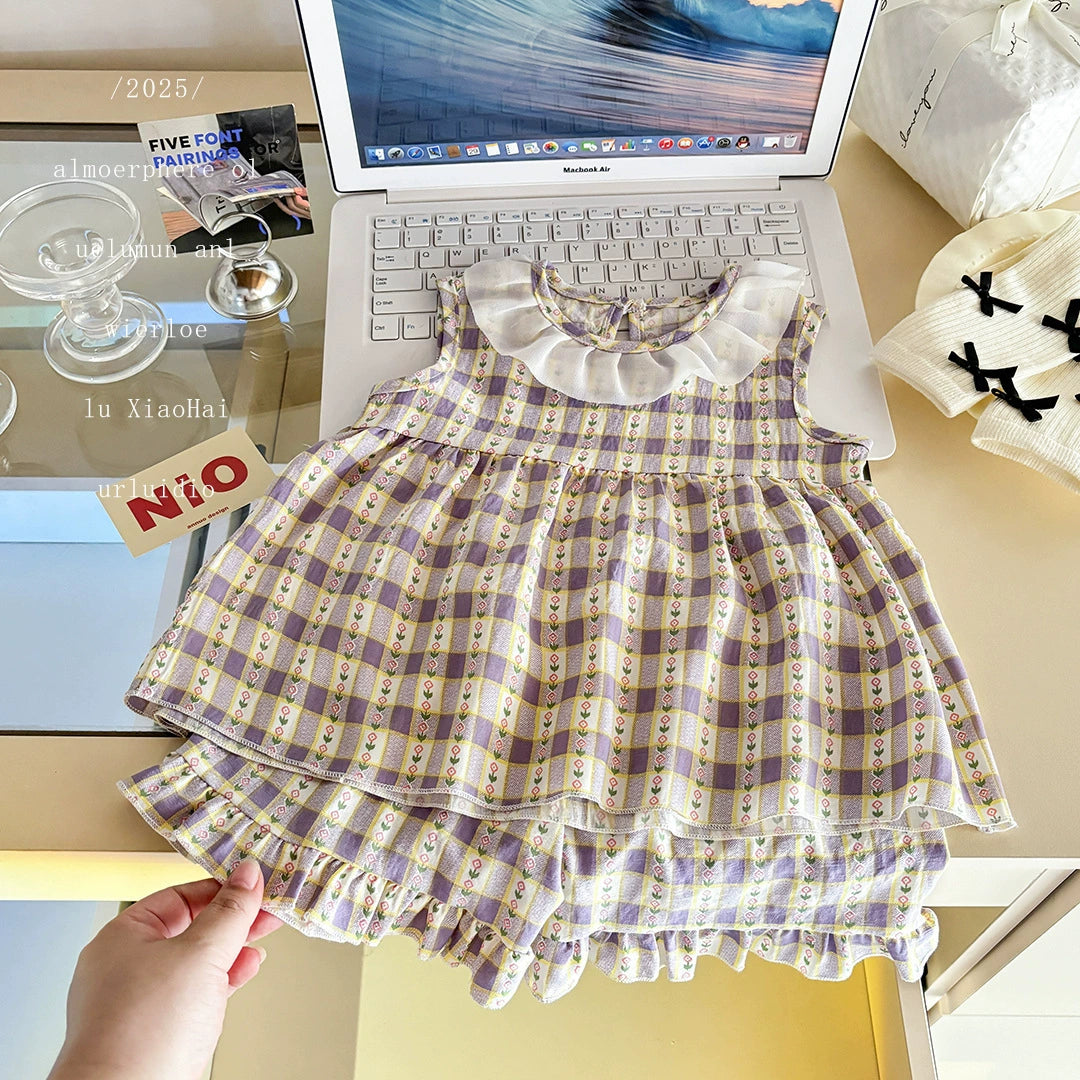Girls' Summer Outfit with Prints