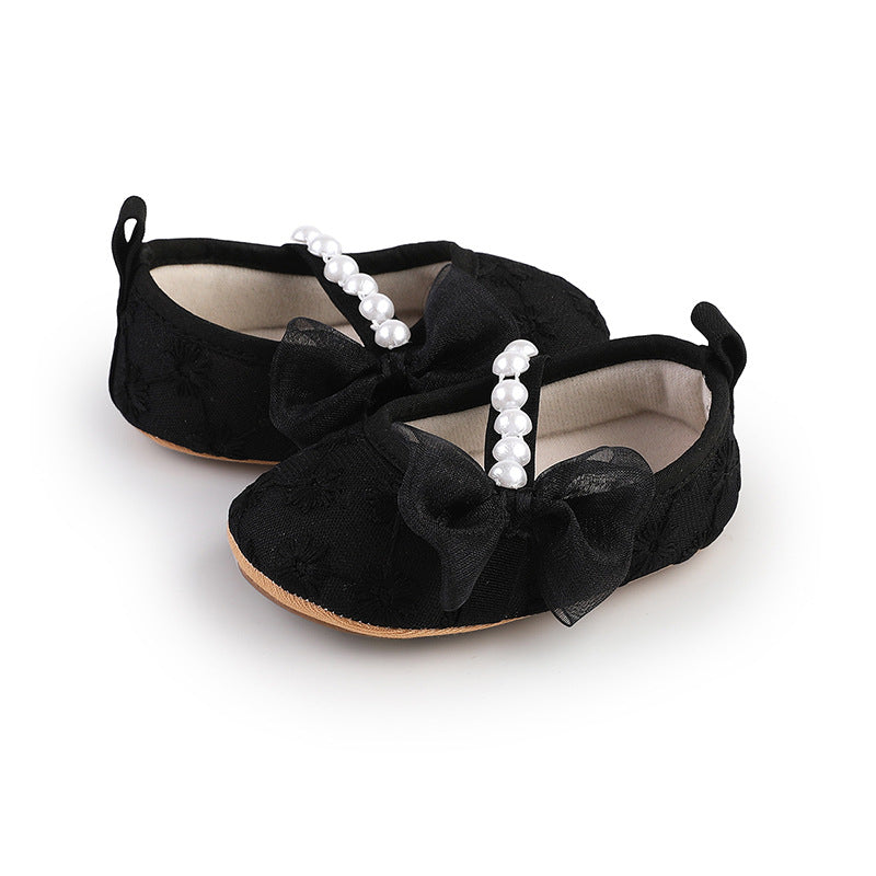 Girls' Pearl and Flower Shoes