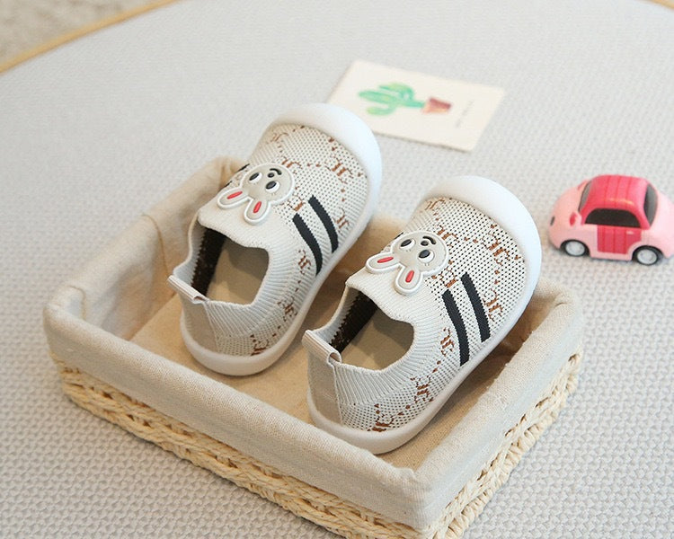Sneakers per bambini con suola morbida e design a coniglio