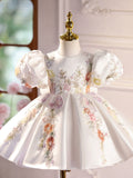 Children's Party Dress Flowers Puffant