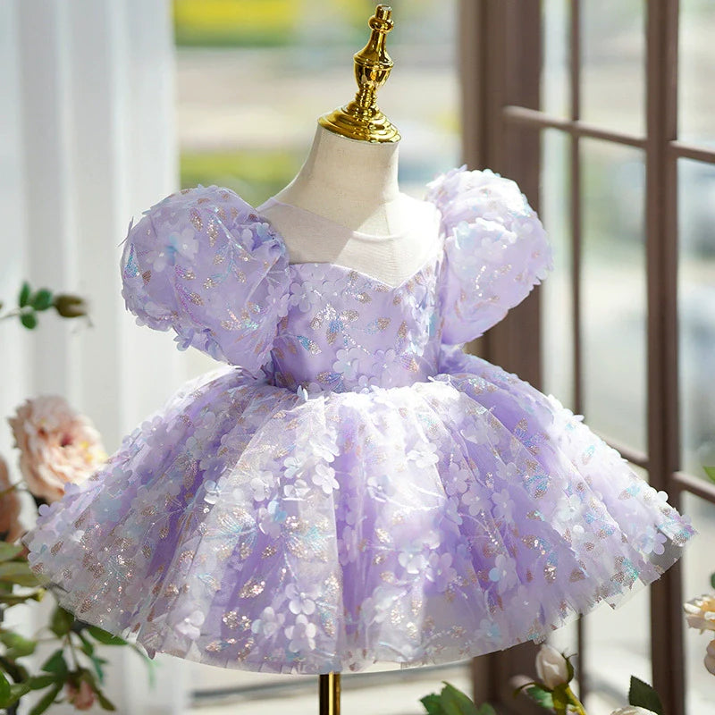 Flower and Bow Party Dress