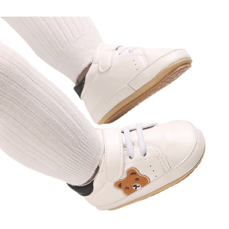 Scarpe da ginnastica per neonati e bambini con orsetto, ballerine primi passi