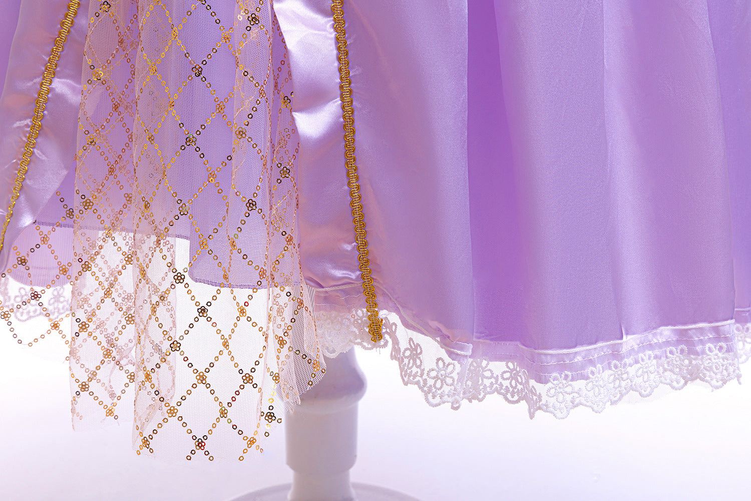 Purple Party Dress with Glitter and Accessories