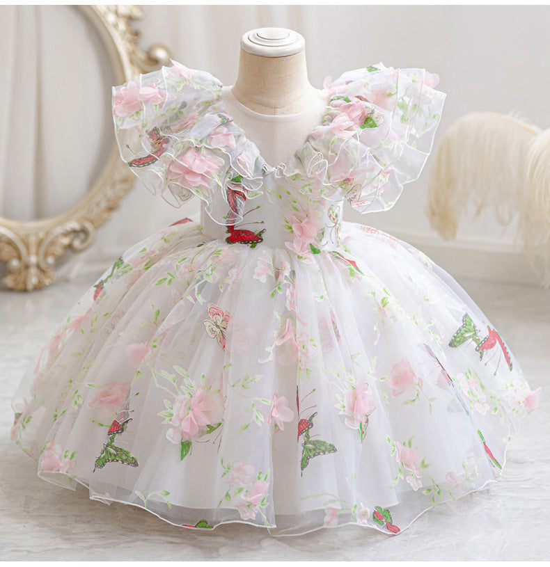 Butterfly Tulle Children's Party Dress