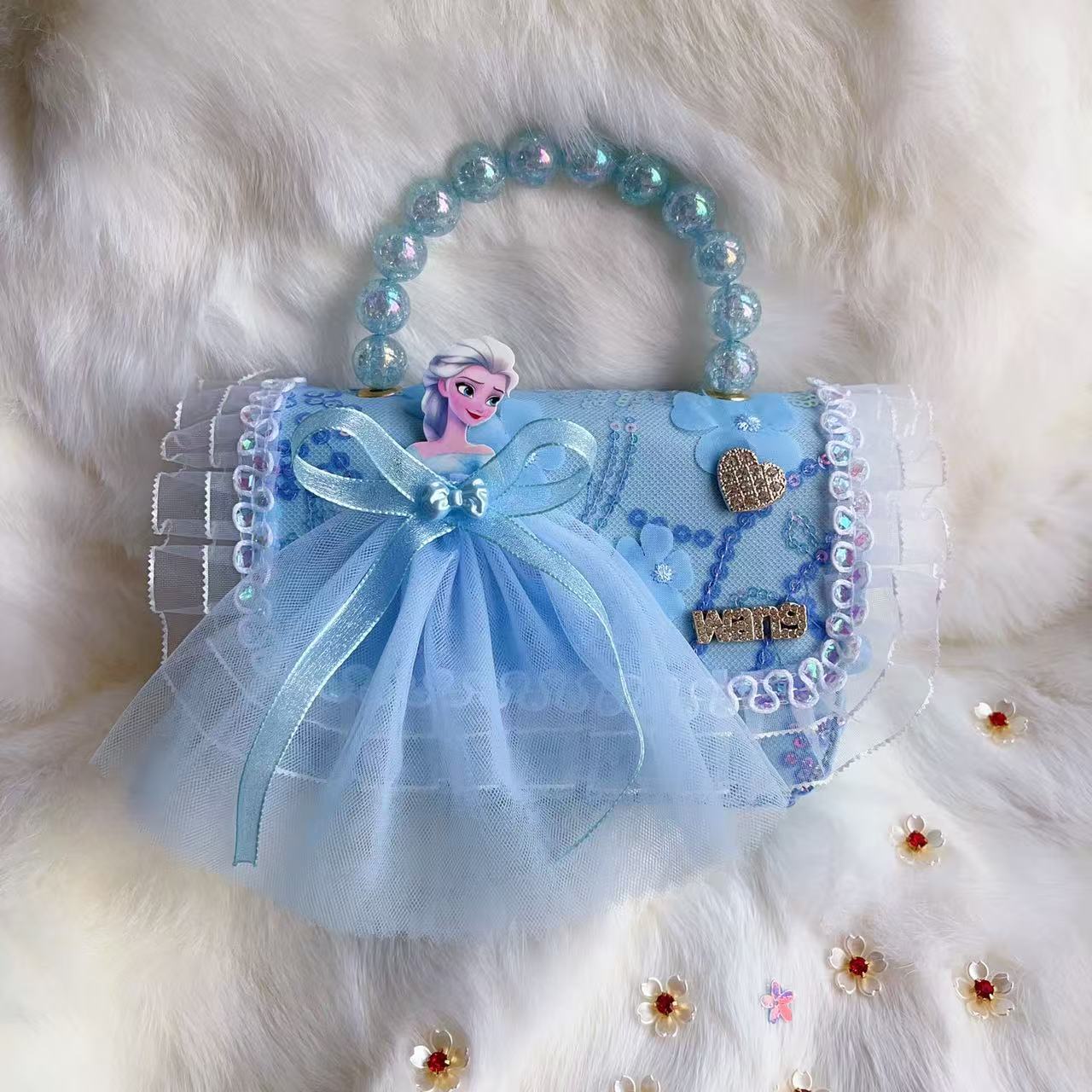 Children's Bag with Bow and Flower