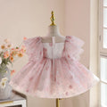 Bouffant Party Dress Flowers and Rhinestones