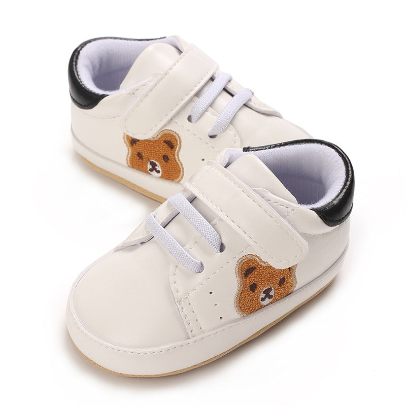 Scarpe da ginnastica per neonati e bambini con orsetto, ballerine primi passi