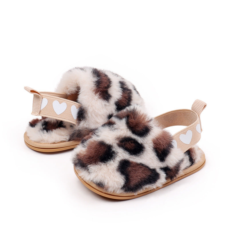 Scarpine da neonato leopardate