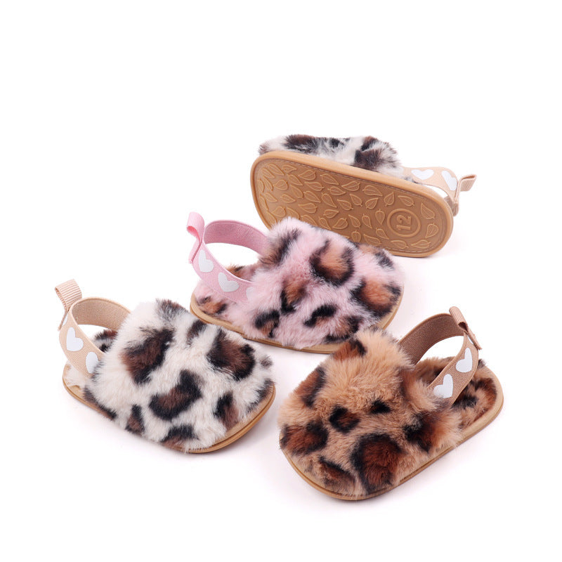 Scarpine da neonato leopardate