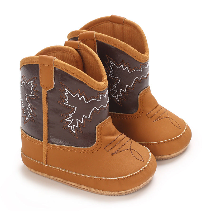 Stivale Ricamato da Bambino Stile Country