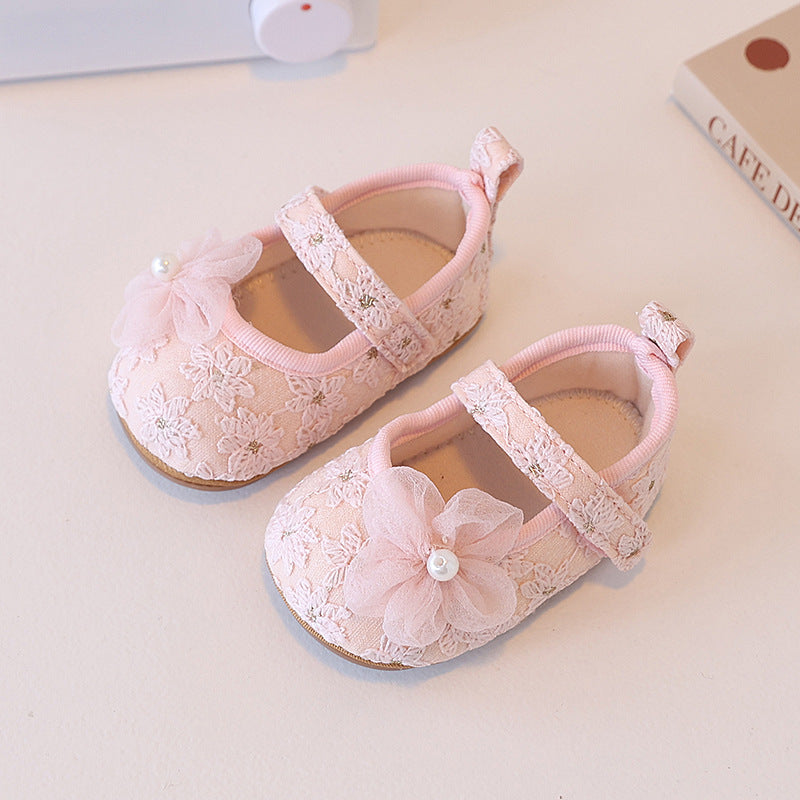 Girls' Lace Flower Shoes