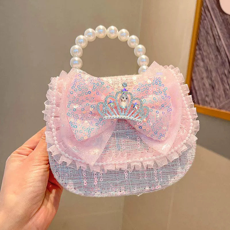 Children's Handbag with Pearl Strap
