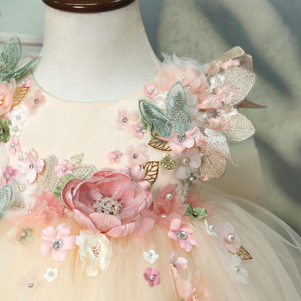 Children's Party Dress with Flowers