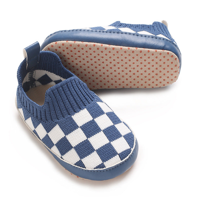 Plaid Canvas Baby Shoes