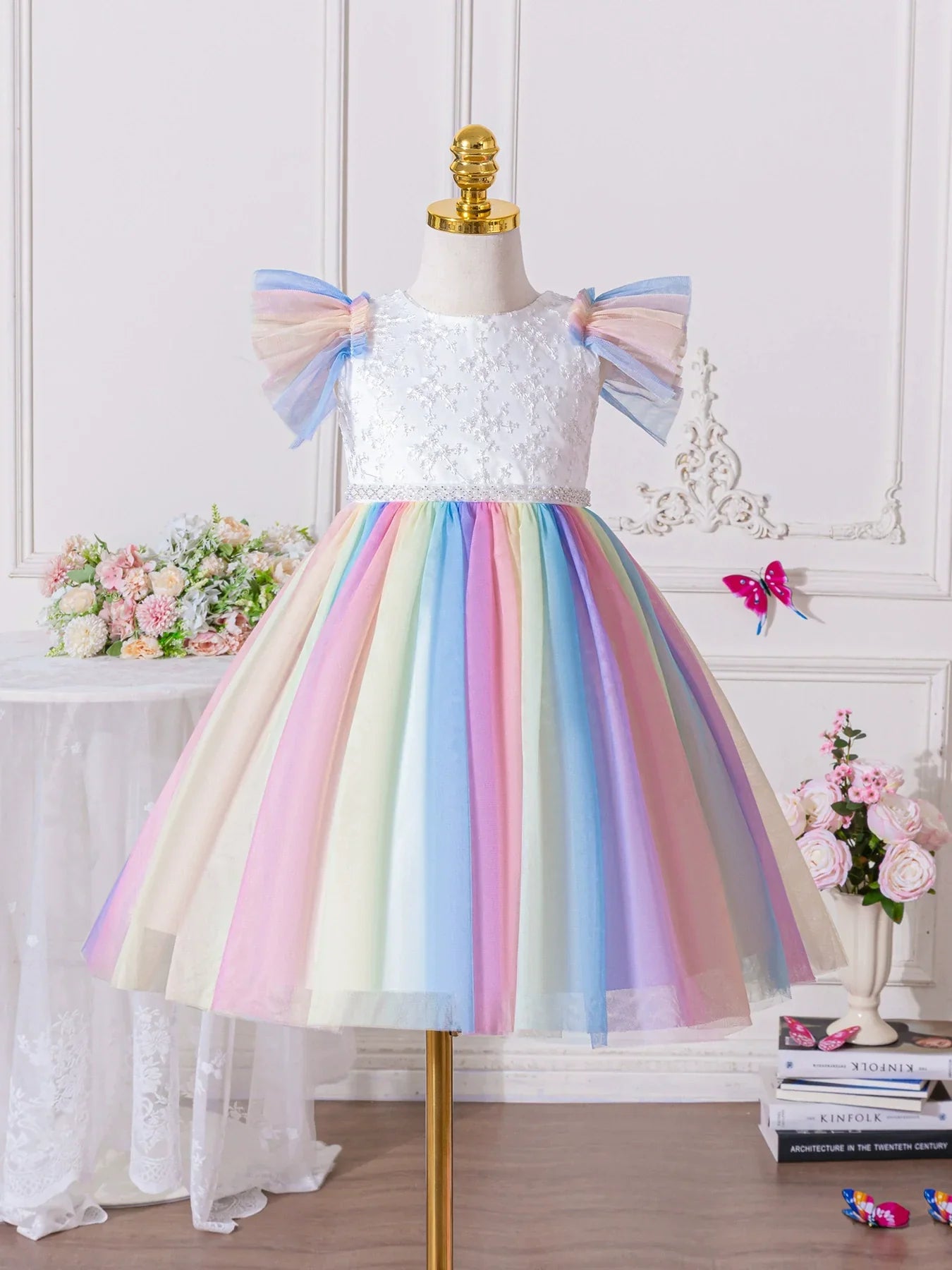 Floral and Colorful Children's Dress