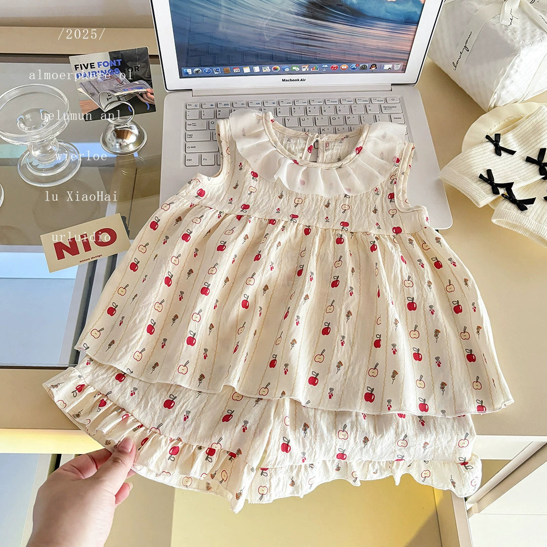 Girls' Summer Outfit with Prints