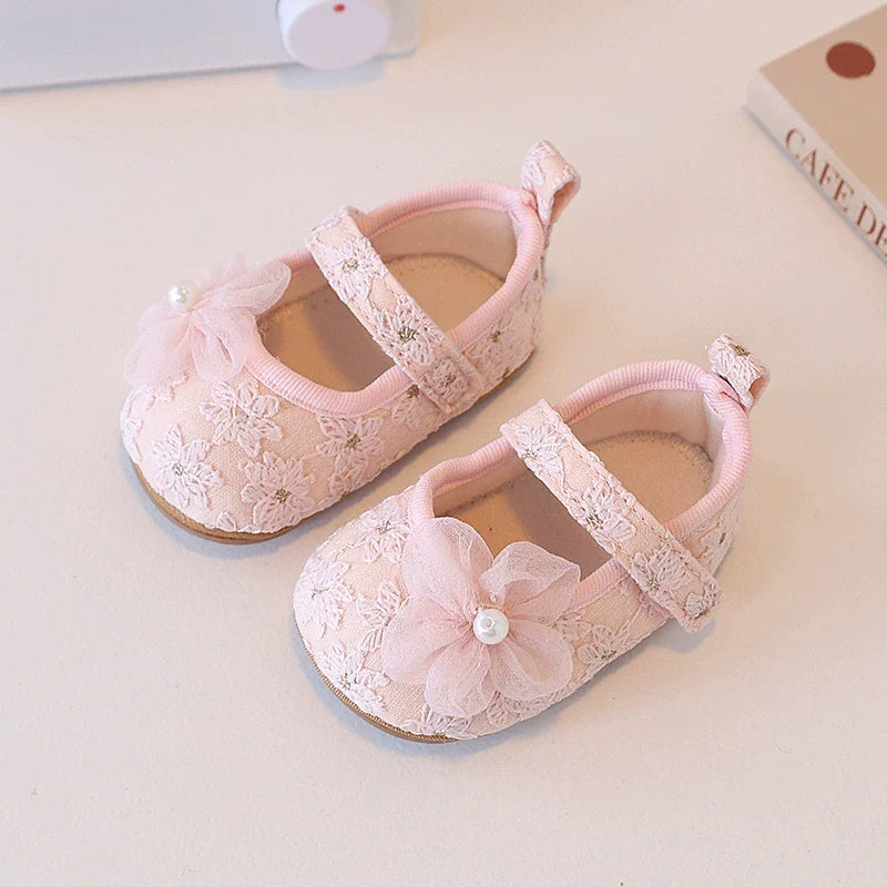 Girls' Lace Flower Shoes