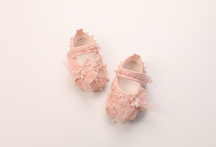Scarpe per bambini con fiori e fiocchi