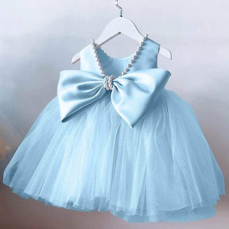 Children's Tulle Dress with Stones and Bow