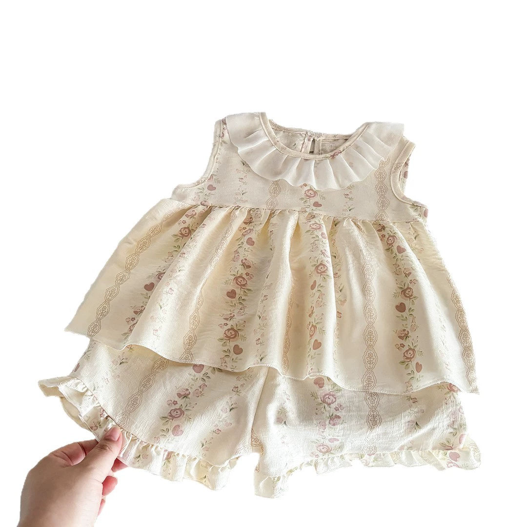 Girls' Summer Outfit with Prints