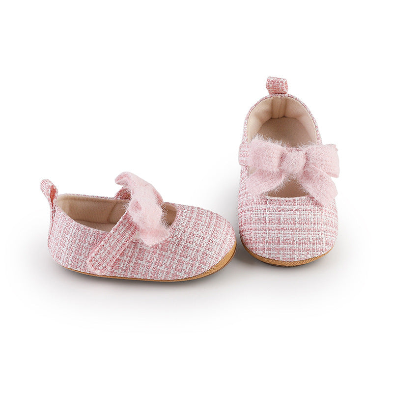 Children's Tweed Bow Shoe