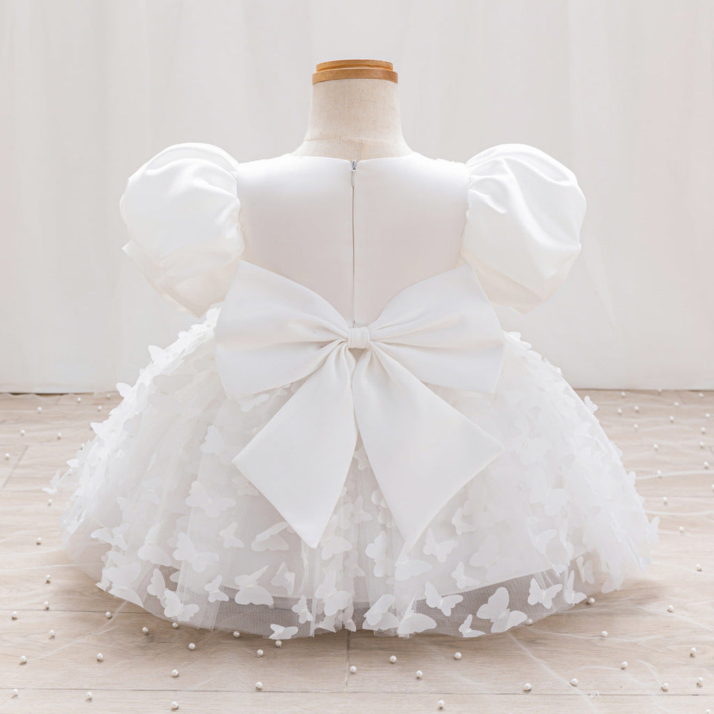 Children's Party Dress with Butterflies and Bows