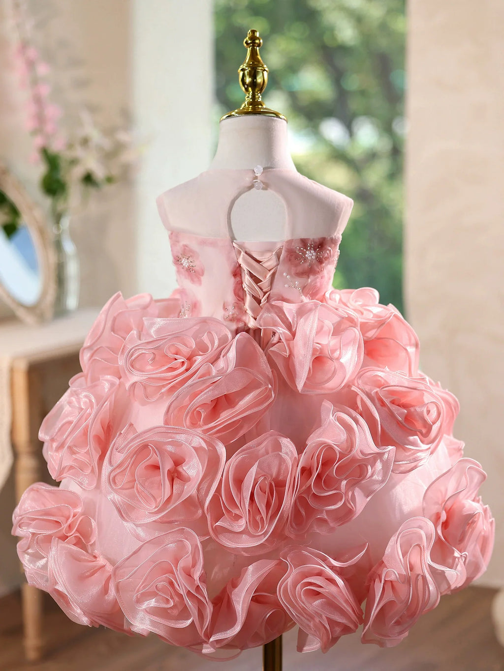 Children's Floral Sequin Dress