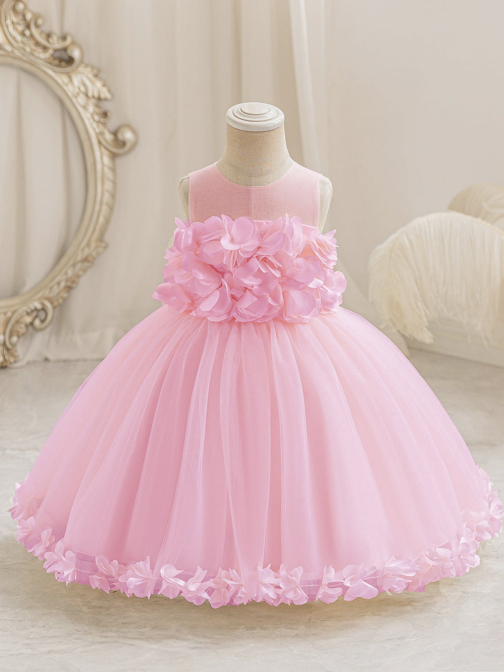Tulle Flowers Children's Party Dress