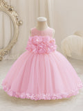 Tulle Flowers Children's Party Dress