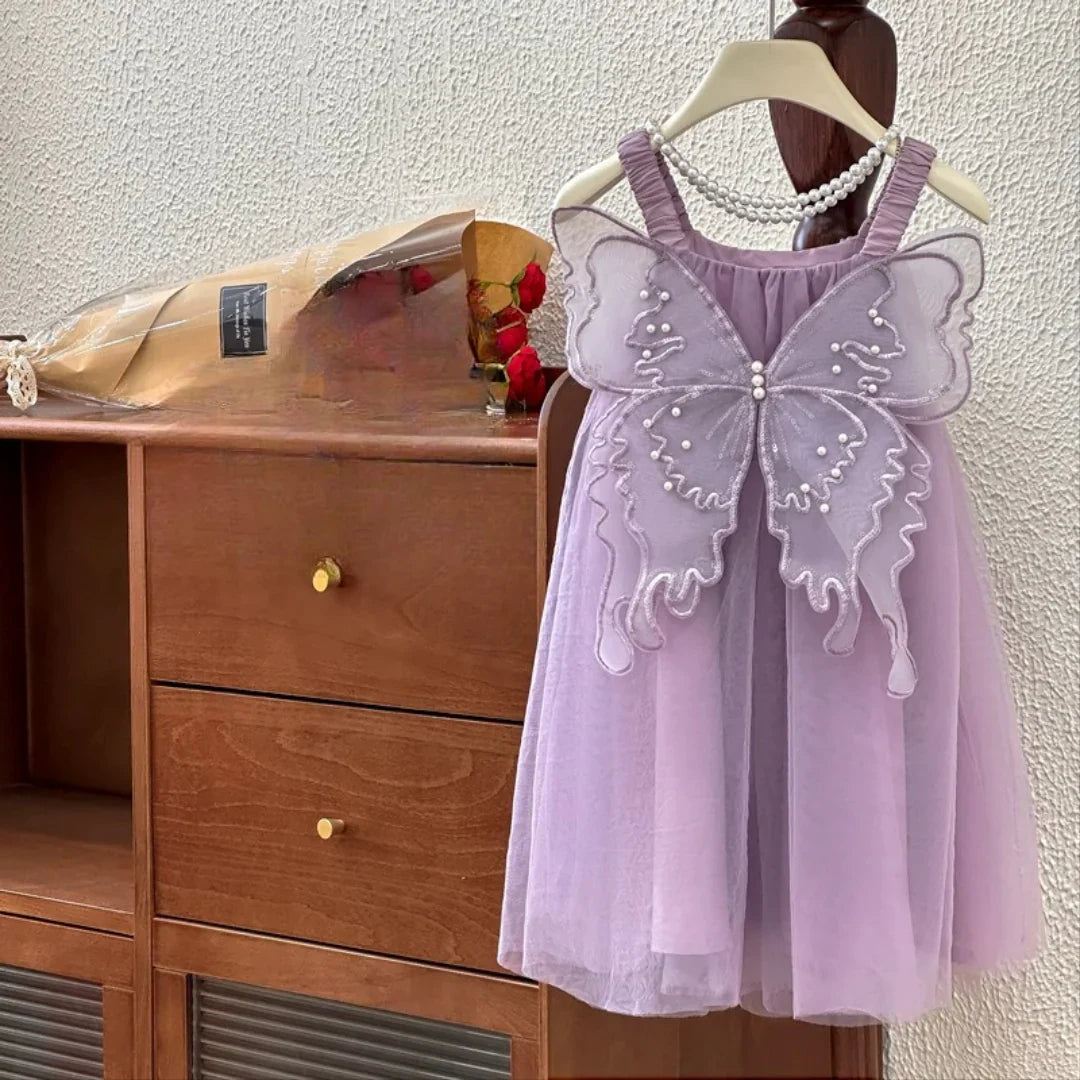 Children's Dress with Bows and Wings