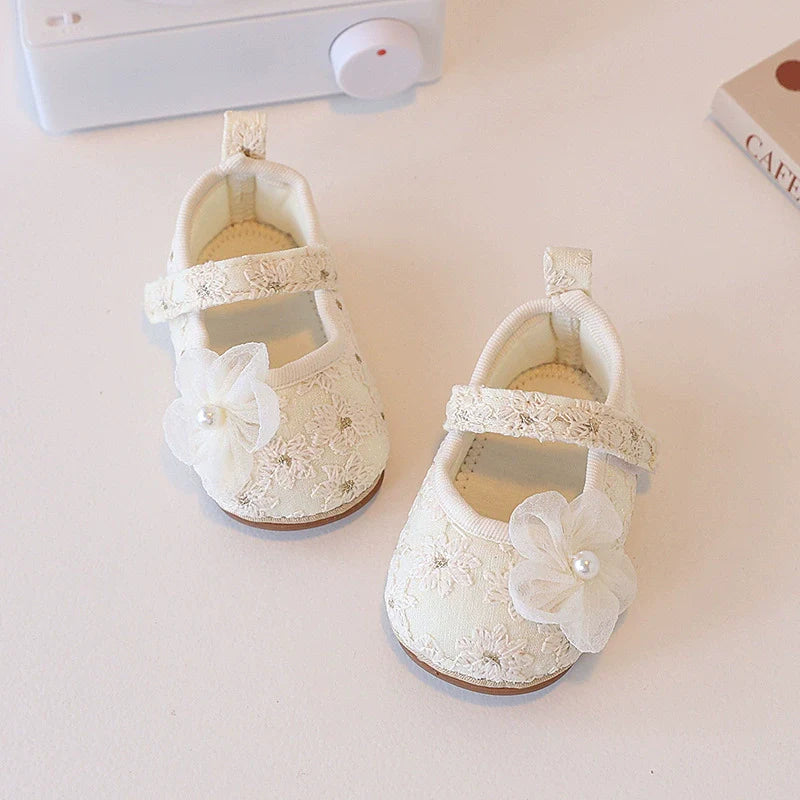 Girls' Lace Flower Shoes