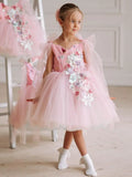 Children's Tulle Flower Party Dress