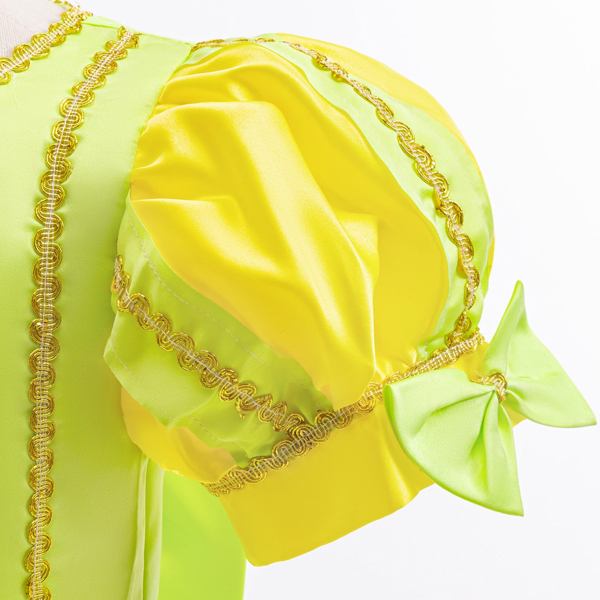 Yellow and Green Party Dress