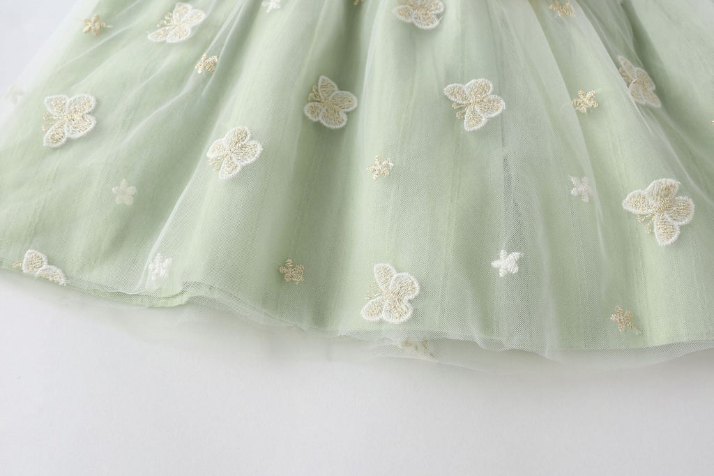 Children's Dress with Butterflies and Bow