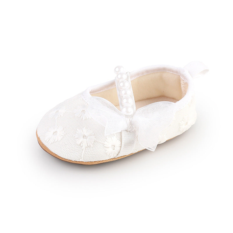 Girls' Pearl and Flower Shoes