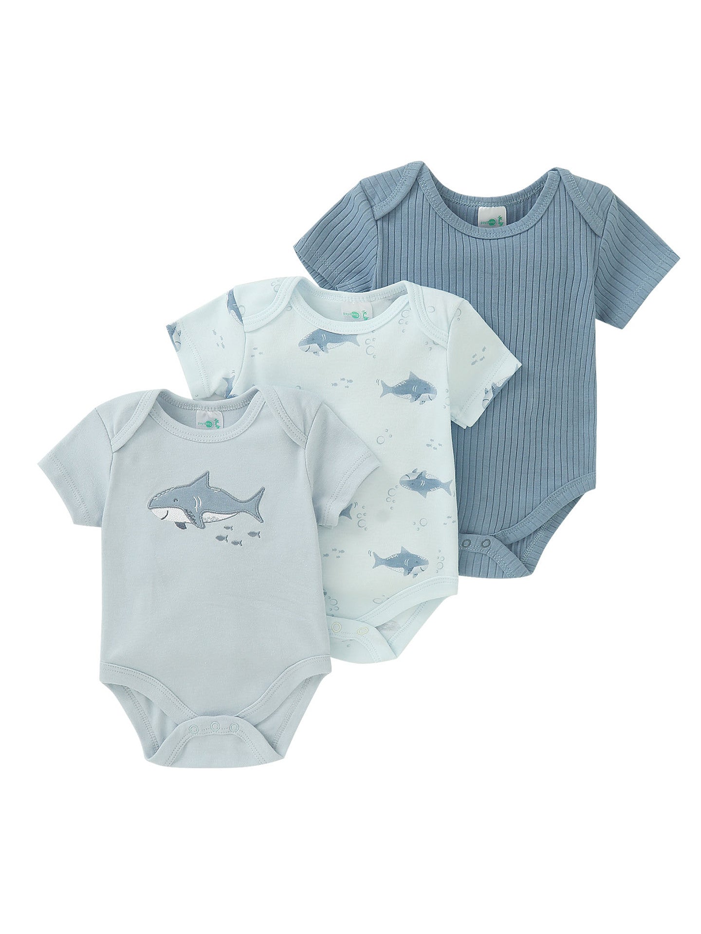 3PCS Baby Bodysuits Short Sleeve Cherry Bebe Jumpsuit