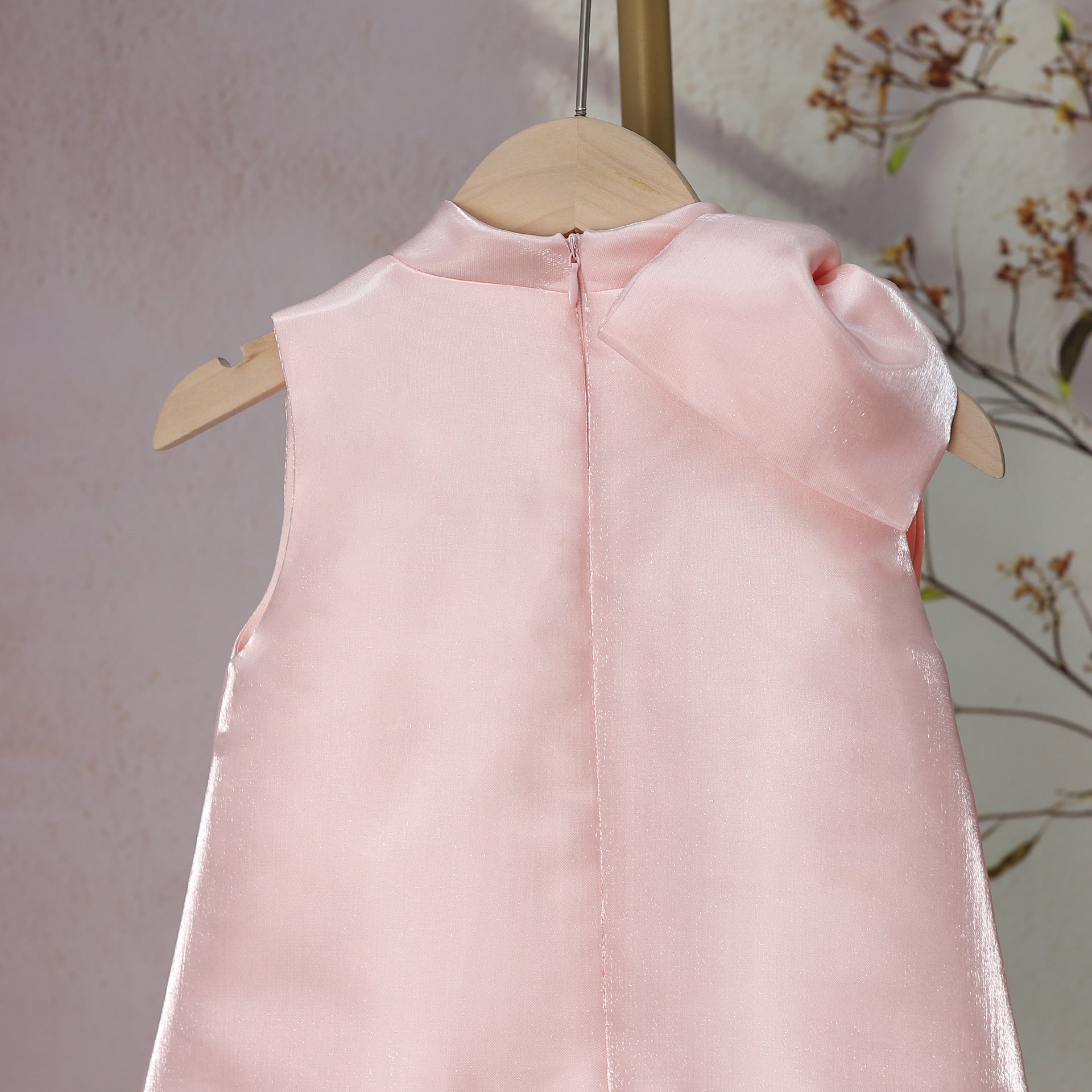 Children's Dress with Bow and Feathers