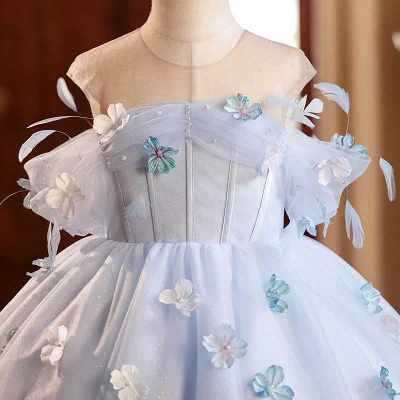 Children's Blue Butterfly Dress