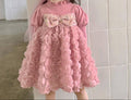 Children's Dress with Bow Flowers