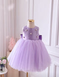 Abito da festa per bambina viola con perle