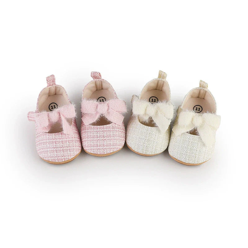 Children's Tweed Bow Shoe