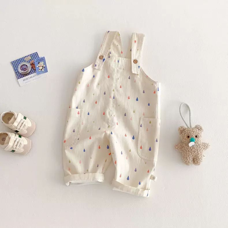 Children Clothes Fashion Overalls Polka Dot Striped Jumpsuits Rompers