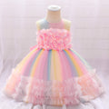 Vestito floreale in tulle per bambini