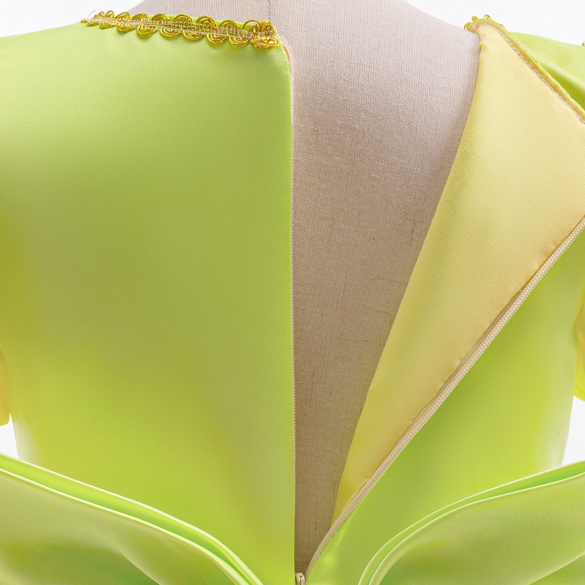 Yellow and Green Party Dress
