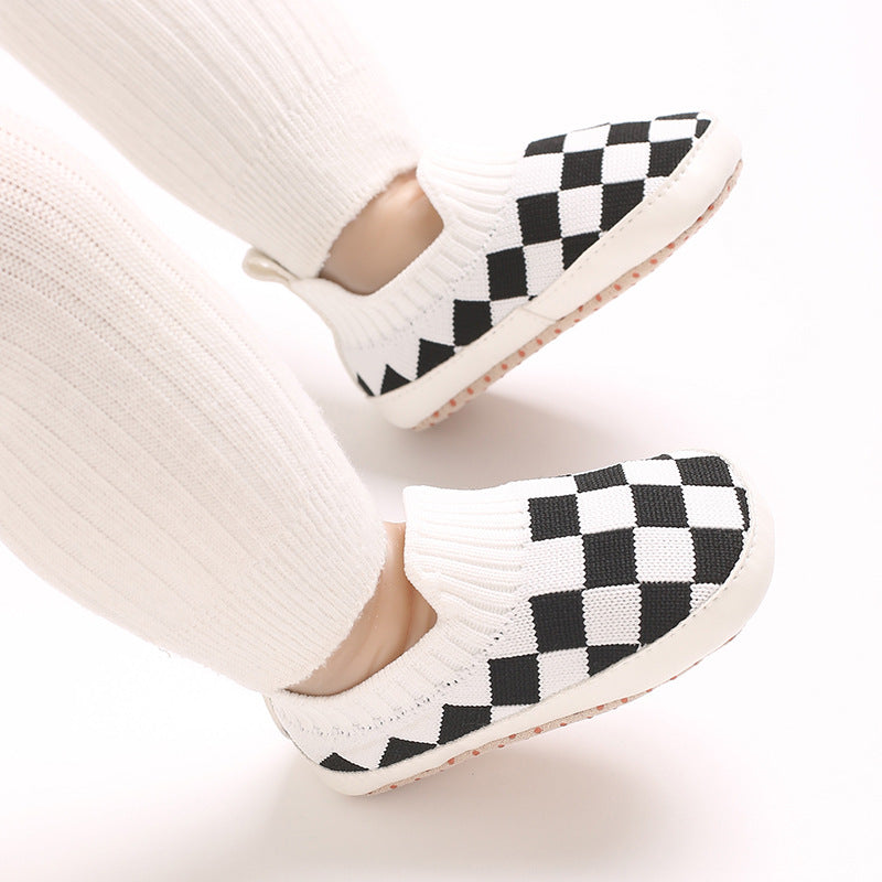 Plaid Canvas Baby Shoes