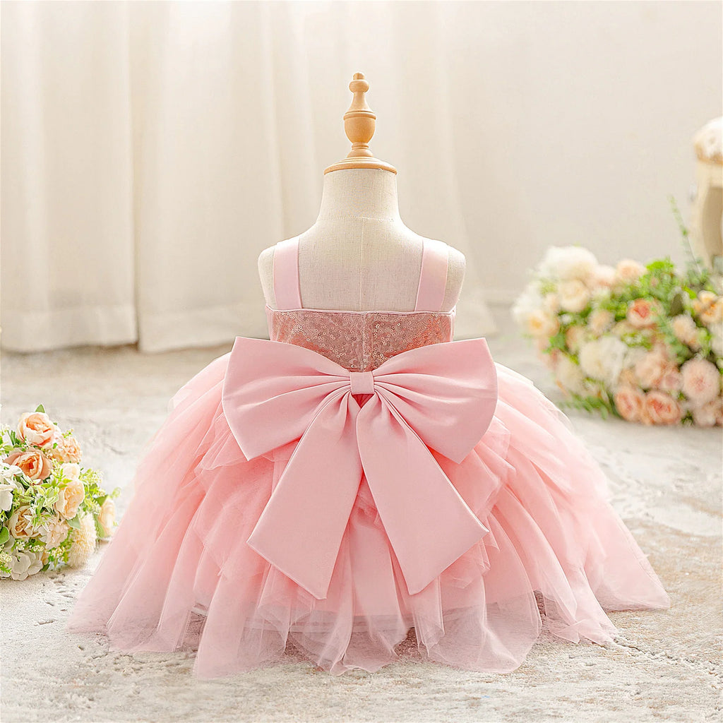 Sequin and Tulle Tiered Party Dress