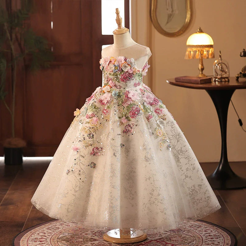 Children's Long Floral Dress